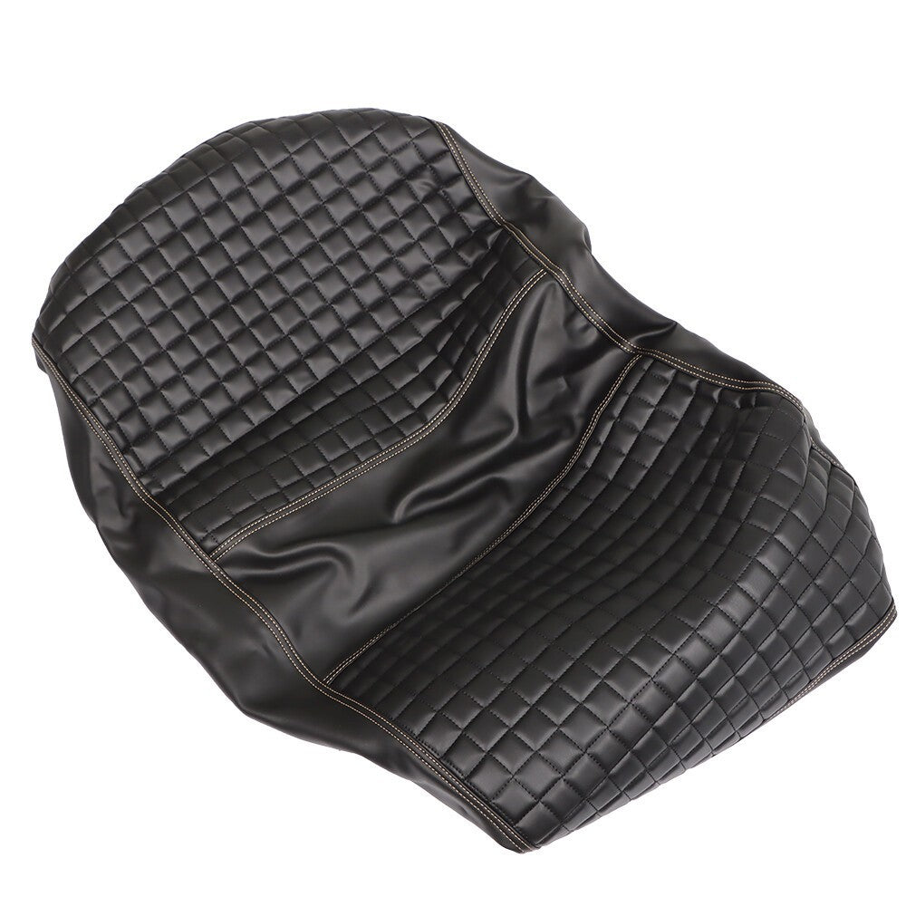 Golf Cart Front Seat Cover Black Diamond Stitch EZGO Club Car Yamaha PVC