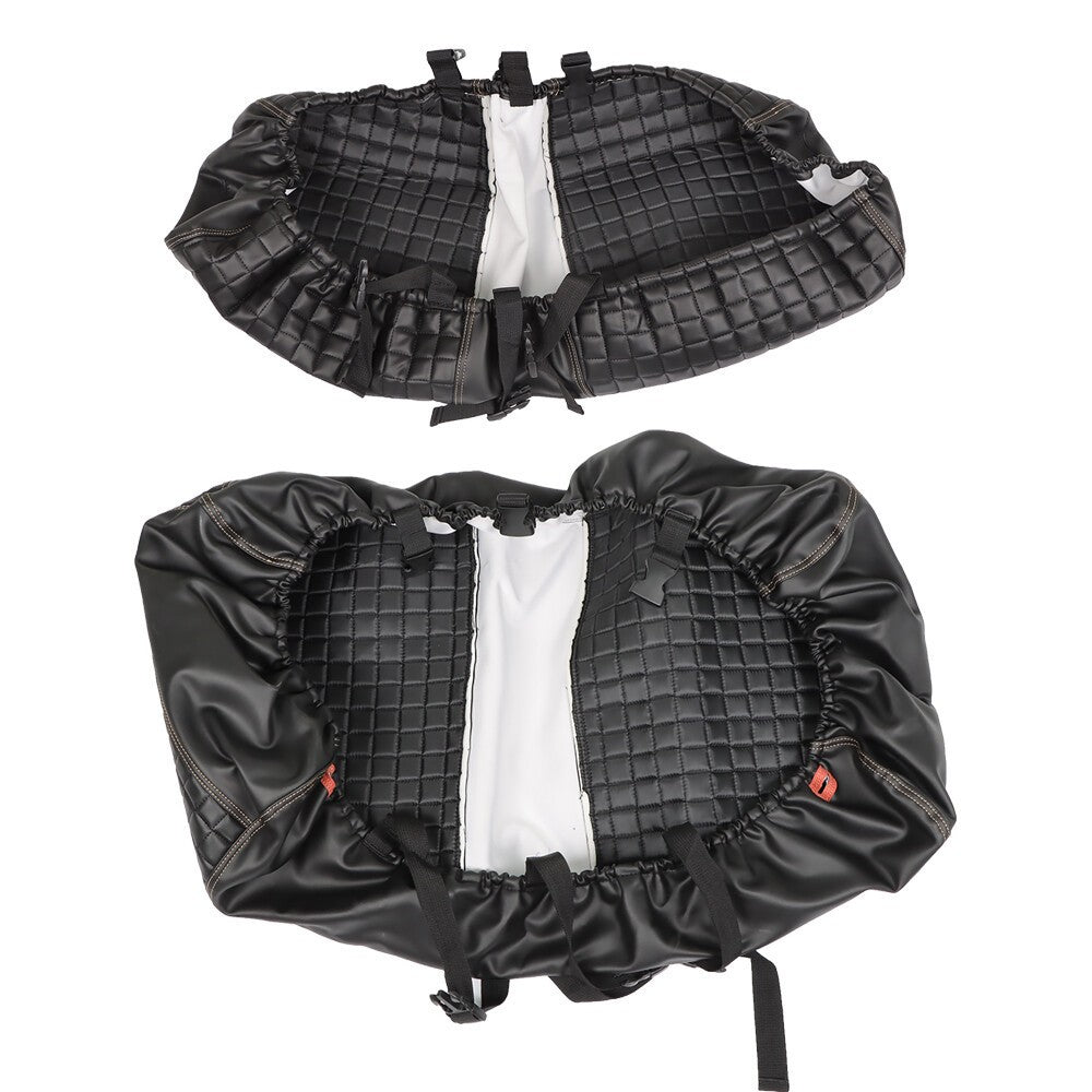 Golf Cart Front Seat Cover Black Diamond Stitch EZGO Club Car Yamaha PVC