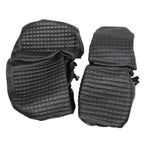 Golf Cart Front Seat Cover Black Diamond Stitch EZGO Club Car Yamaha PVC