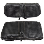 Black Golf Cart Front Seat Cover Diamond Stitch Club Car DS New