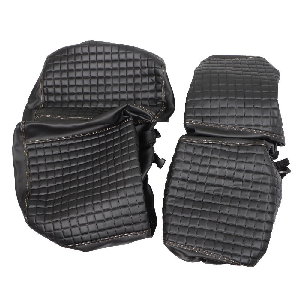 Black Golf Cart Front Seat Cover Diamond Stitch Club Car DS New
