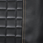Black Golf Cart Front Seat Cover Diamond Stitch Club Car DS New