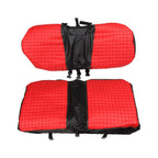 Red 4PCS Front & Rear Seat Covers Diamond Stitch E-Z-GO Medalist TXT 94-13