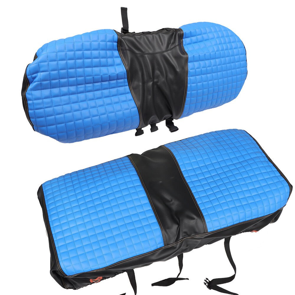 2PCS Blue Diamond Stitch Front Seat Covers for EZGO Medalist TXT 1994-2013