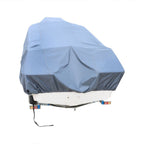 Grey 600D Marine Grade Waterproof Polyester Boat Cover - Towing Safe