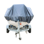 Grey 600D Marine Grade Waterproof Boat Cover Heavy Duty Trailerable Canvas
