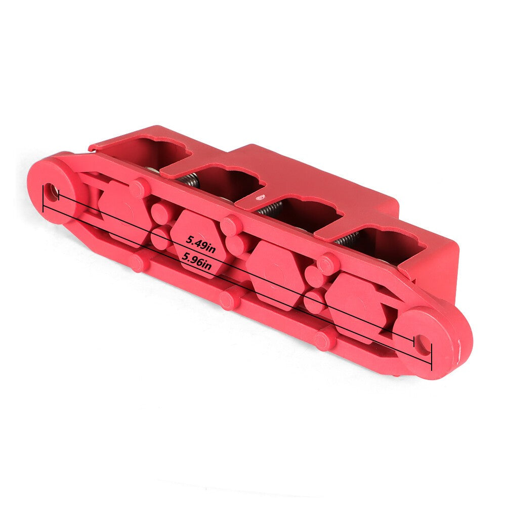 12V 250A 4 Post Red Busbar Power Distribution Block with Cover 5/16