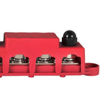 NEW 4 Post 12V 250A Busbar Power Distribution Red & Black Pair 3/8" Terminals
