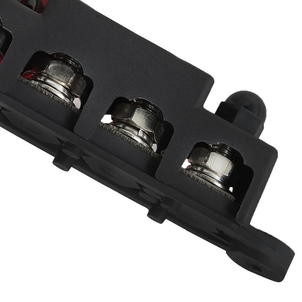 NEW 4 Post 12V 250A Busbar Power Distribution Red & Black Pair 3/8" Terminals