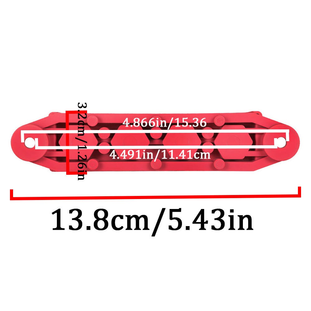 3/8" 250A 12V Red 4-Way Terminal Junction Block Busbar with Cover