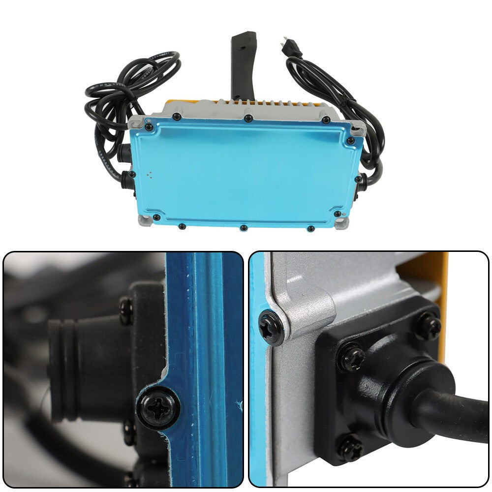 EZGO TXT RVX 3-Pin Triangular Plug Lithium Battery Charger for Golf Cart US
