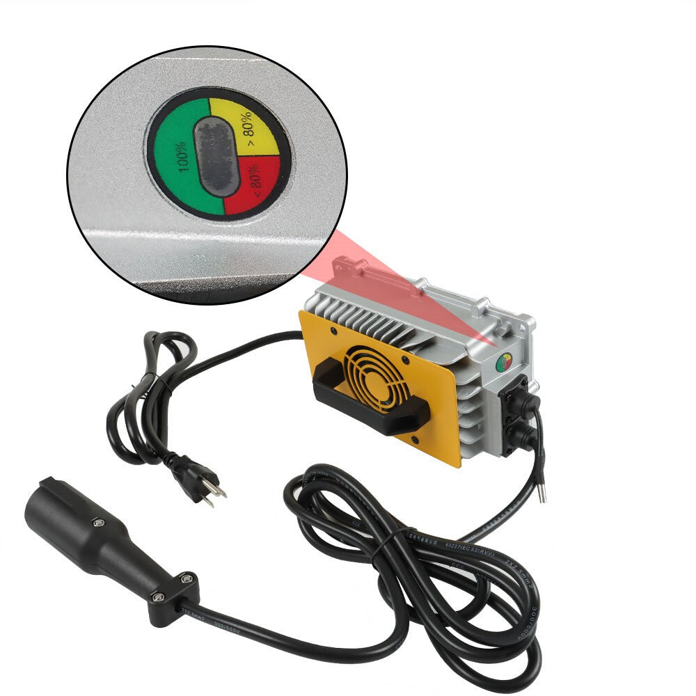 Waterproof Battery Charger 1RB-48015E20-M00 for Club Car Golf Cart with Cable