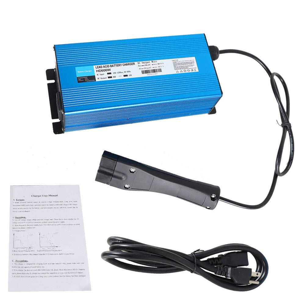 48V 10A Golf Cart Battery Charger for EZGO RXV TXT with Trickle Charge