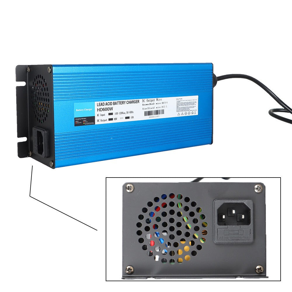 48V 10A Golf Cart Battery Charger for EZGO RXV TXT with Trickle Charge