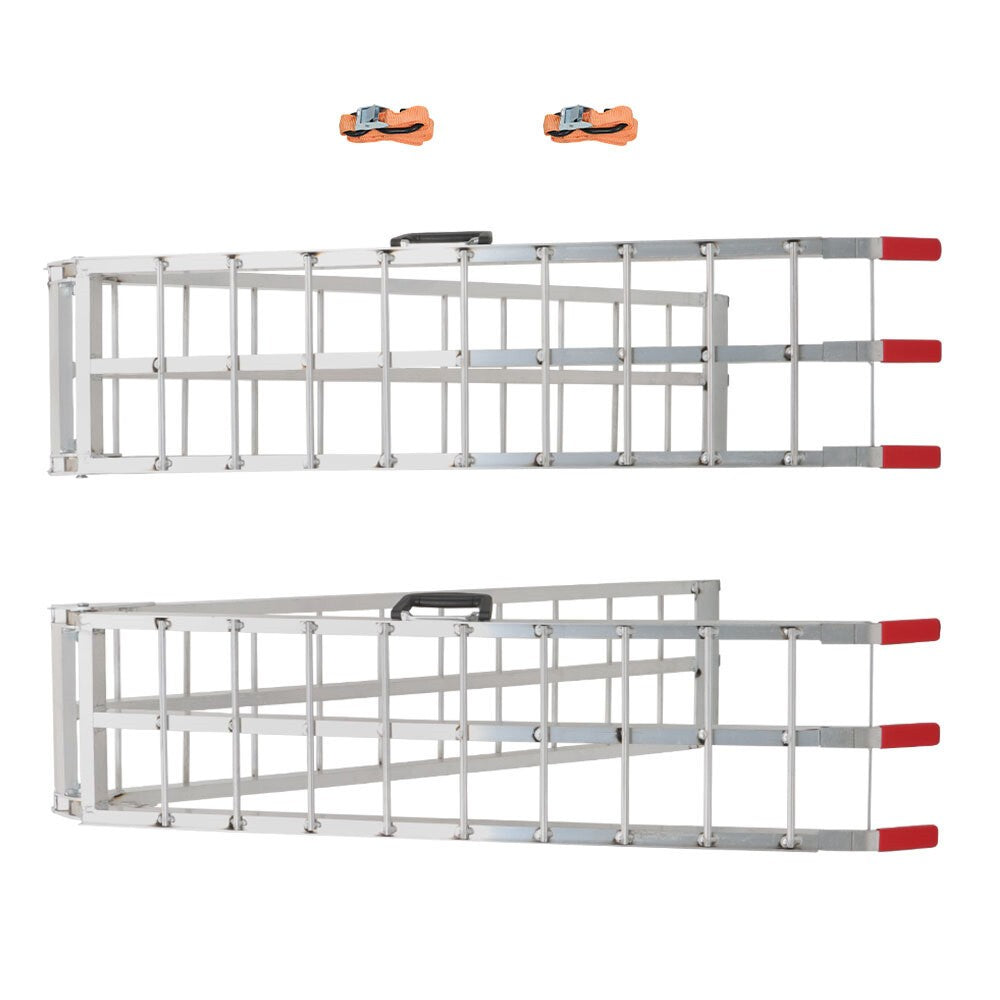 2pcs 7.5" Aluminum Folding Loading Ramps for ATV UTV Truck Motorcycle Mower