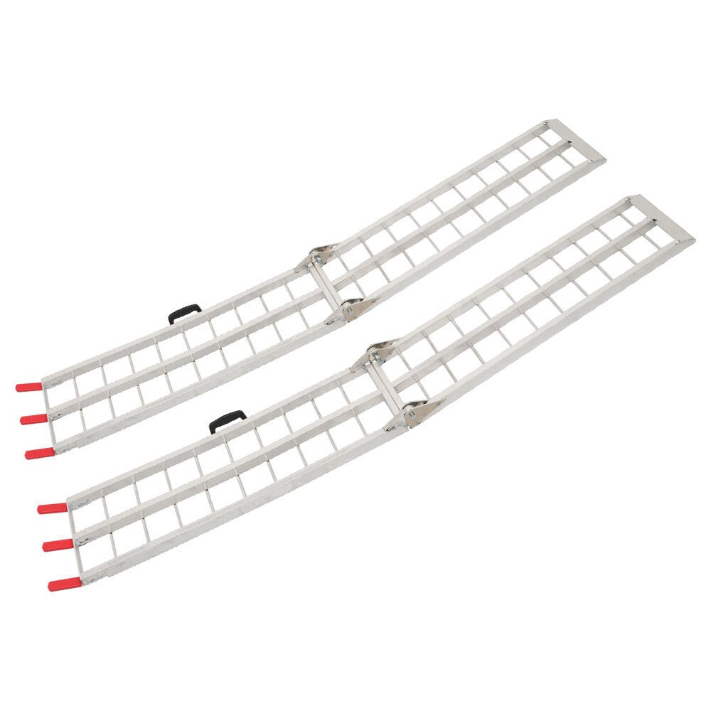 2pcs 7.5" Aluminum Folding Loading Ramps for ATV UTV Truck Motorcycle Mower