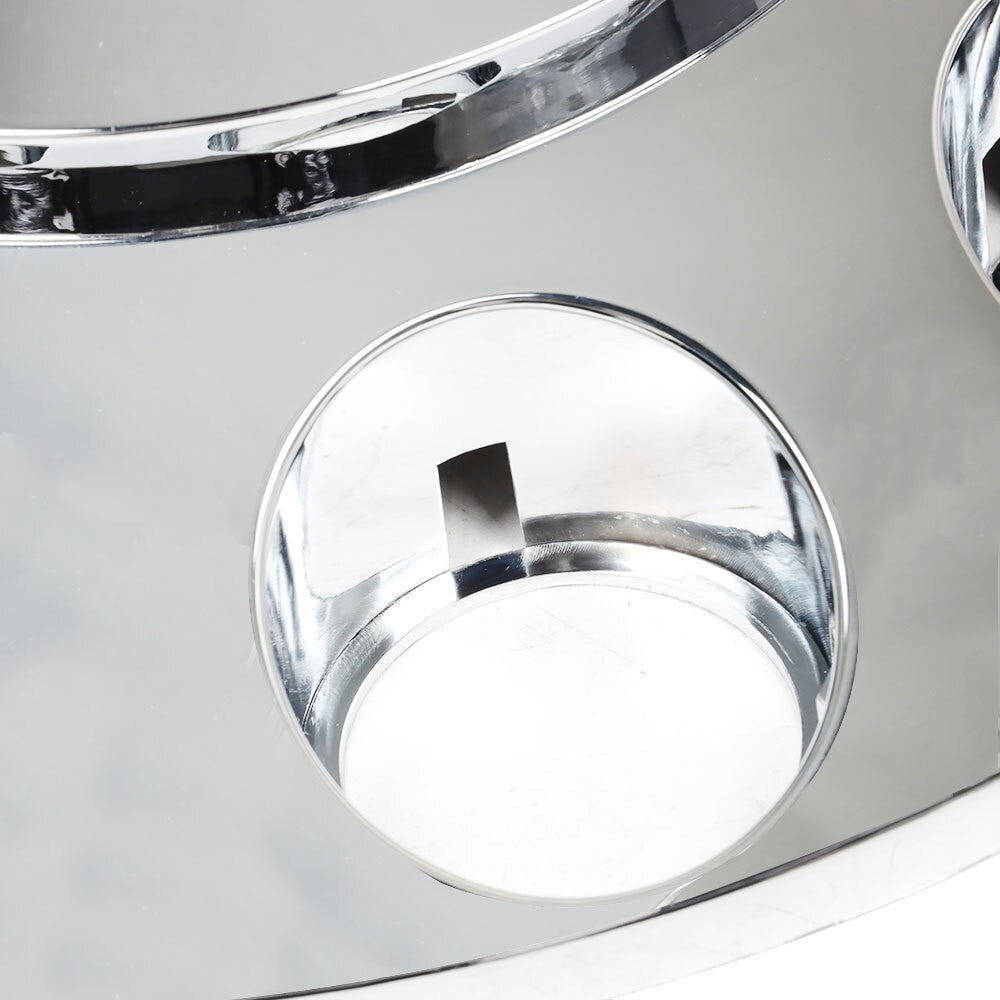 33mm Chrome Spiked Thread-On Nut Covers Front Axle Kit for Semi Truck