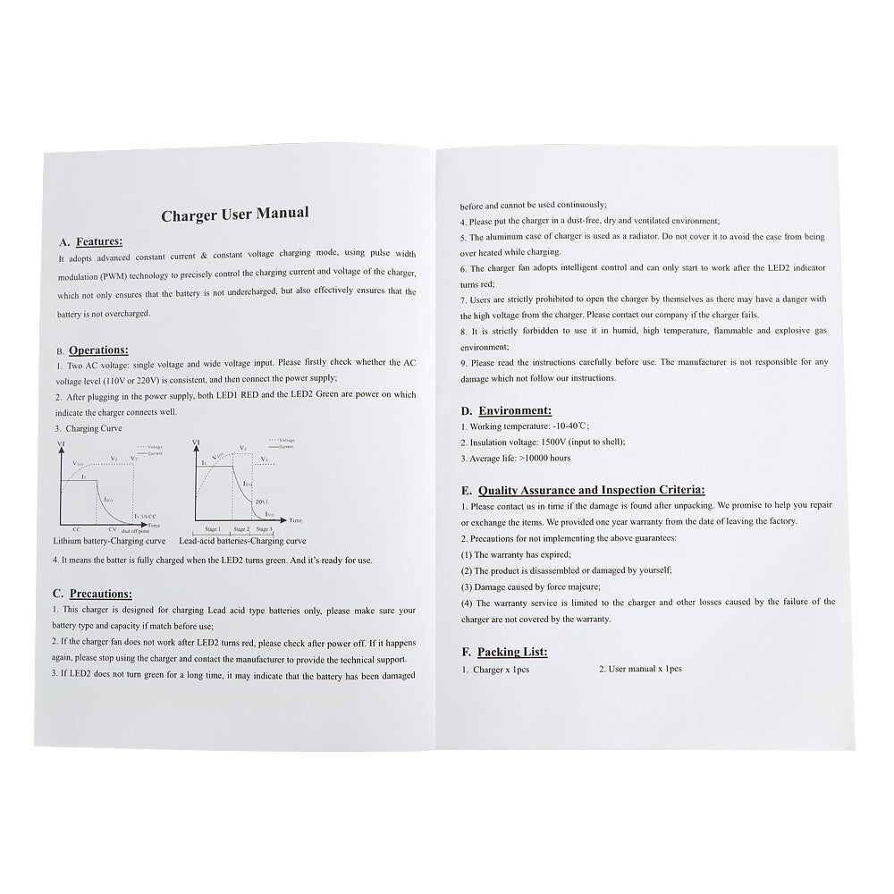 36V 14A Crowfoot Plug Golf Cart Battery Charger for EZGO Yamaha Club Car