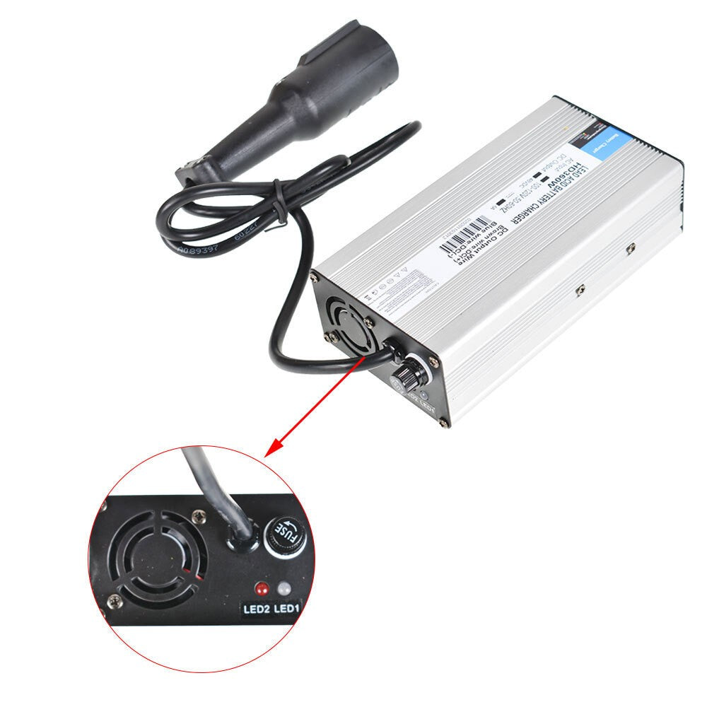 48V 6A Head Battery Charger with 3-Pin Plug for Club Car Ezgo Snap Scooters
