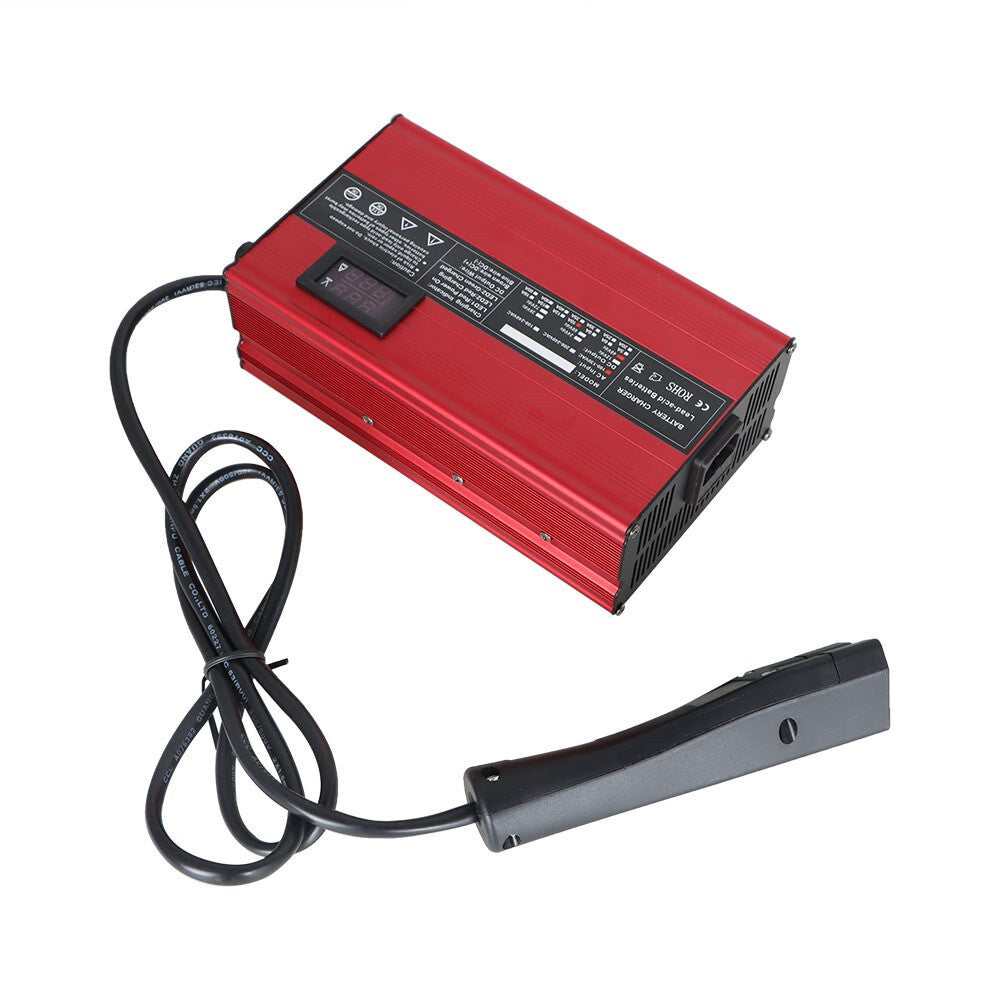 48V 10A Golf Cart Battery Charger for EZGO RXV TXT 3-Pin Triangle Plug