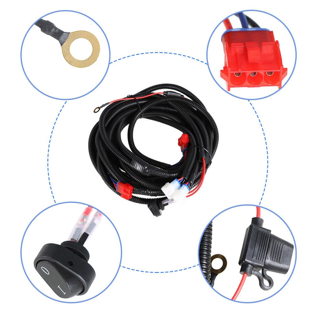 Adjustable LED Headlights & Tail Lights Kit for 1993+ Club Car DS G & E Golf Car