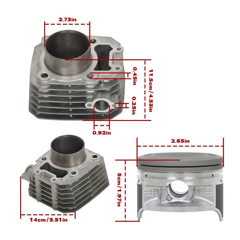 KAWASAKI KLF250-A BAYOU 250 2003-2011 Cylinder Piston Gasket Kit Fit