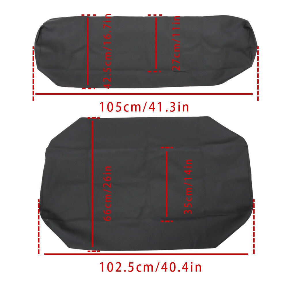 Waterproof Black Seat Cover for Kawasaki Mule 2500 2510 3000 3010 Diesel 4x4