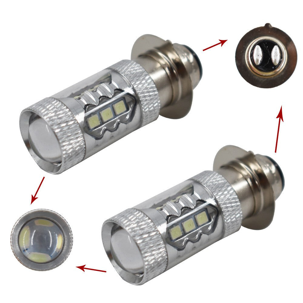80W H6M 8000K LED Headlights Pair for Yamaha Raptor 700 700R 2006-2018