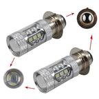 80W H6M 8000K LED Headlights Pair for Yamaha Raptor 700 700R 2006-2018