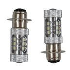 80W H6M 8000K LED Headlights Pair for Yamaha Raptor 700 700R 2006-2018