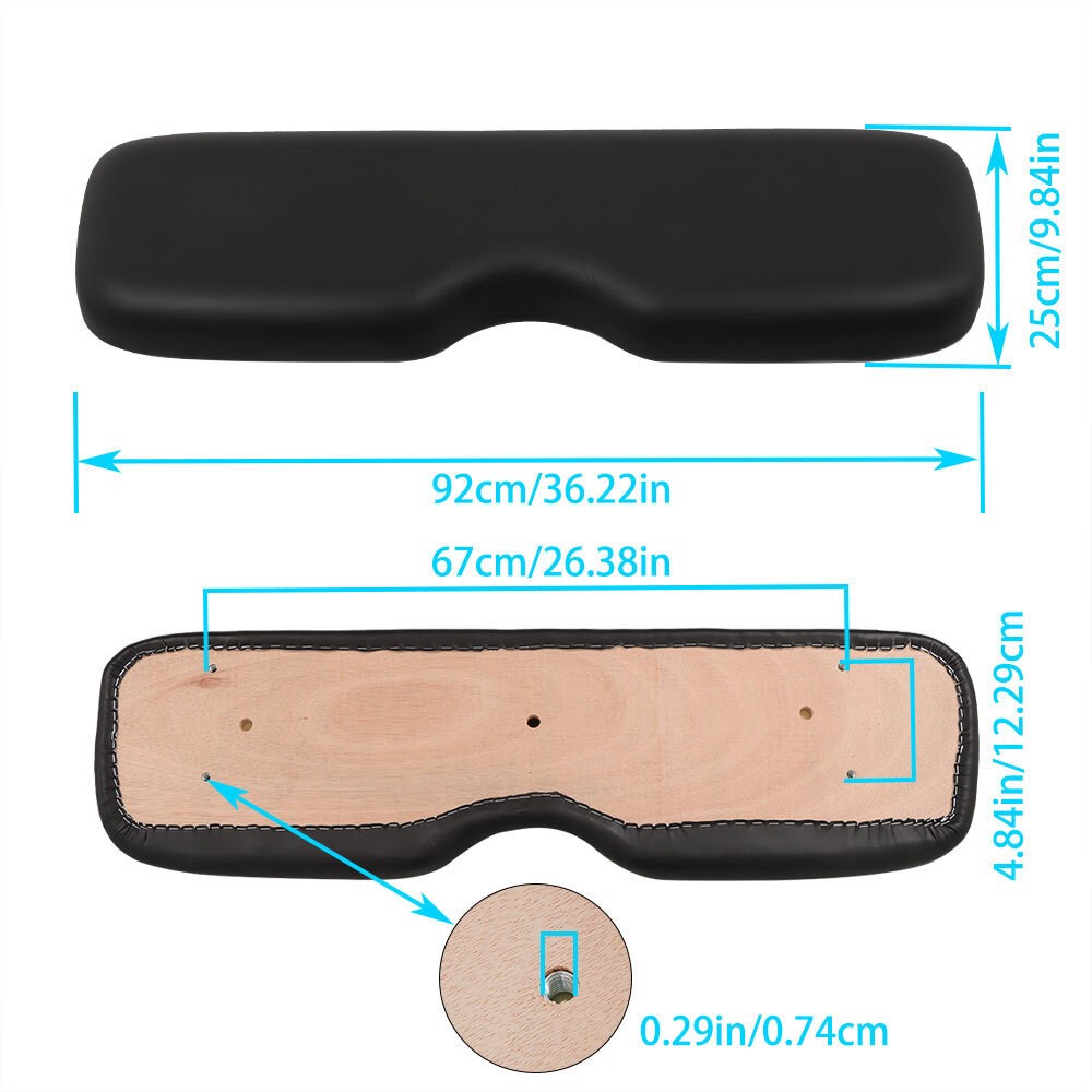 Black Seat Back Cushion for EZGO RXV Golf Cart Freedom 2008+