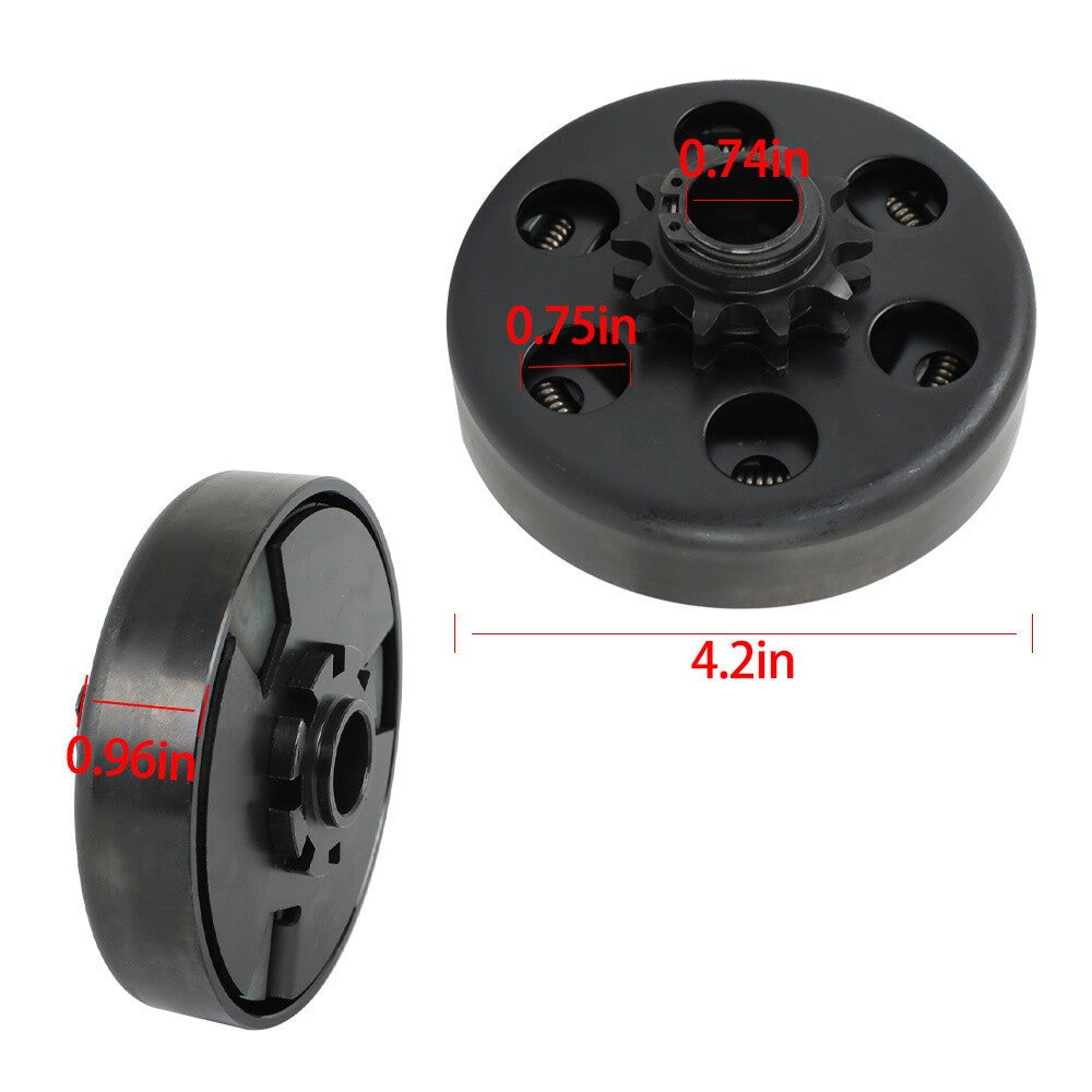 40 41 420 Chain Go Kart Clutch 6.5HP 3/4" Bore 10 Tooth 10T Centrifugal