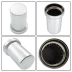 33mm Plastic Lug Nut Covers Push-On Flanged Tube Top Hat Set of 20