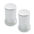 Chrome 20x33mm Lug Nut Covers Push-On Caps with 3-3/8" Flanged Height