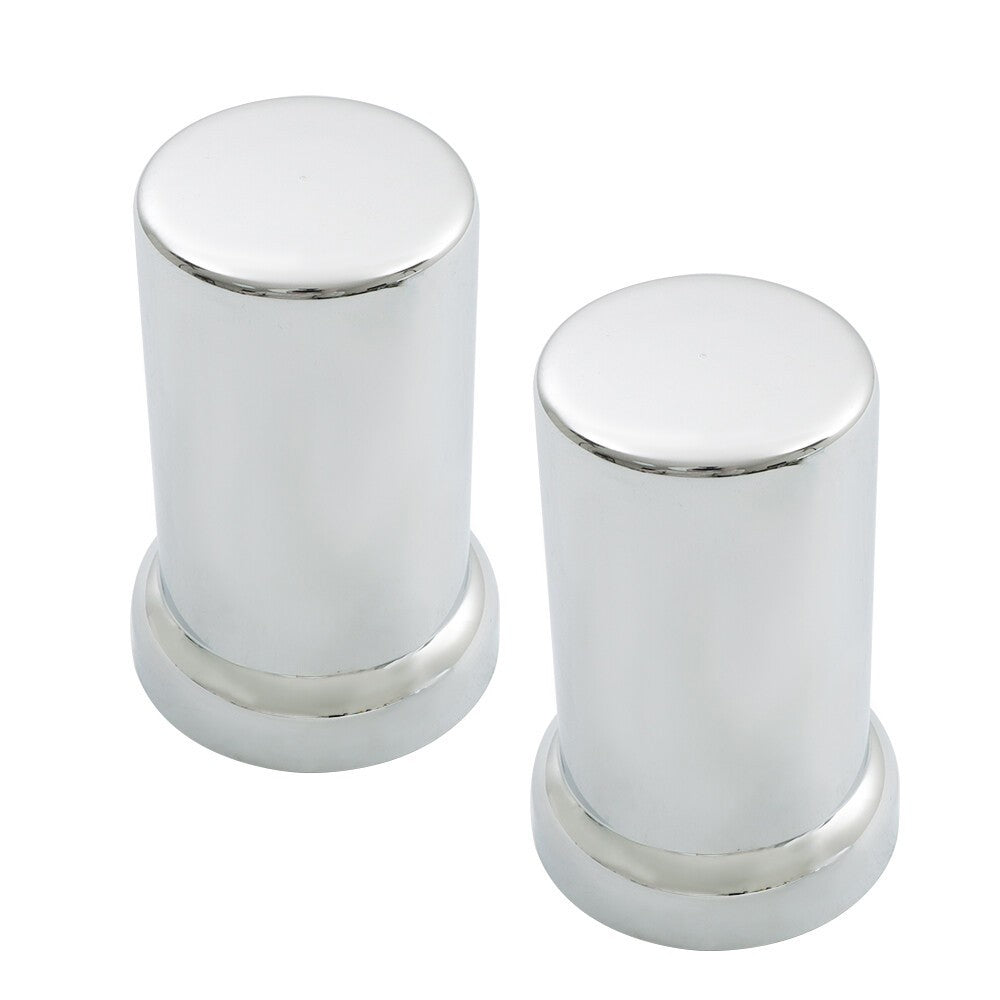 Chrome 20x33mm Lug Nut Covers Push-On Caps with 3-3/8" Flanged Height