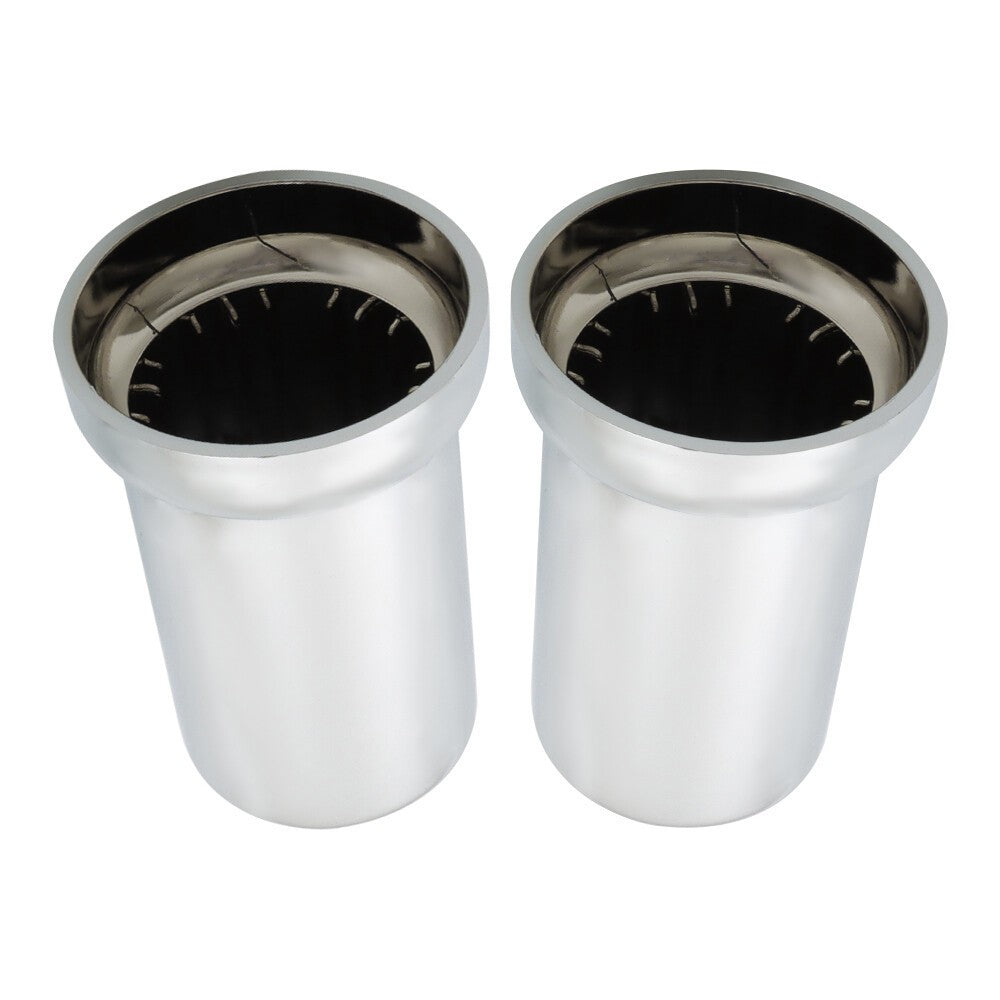 Chrome 20x33mm Lug Nut Covers Push-On Caps with 3-3/8" Flanged Height