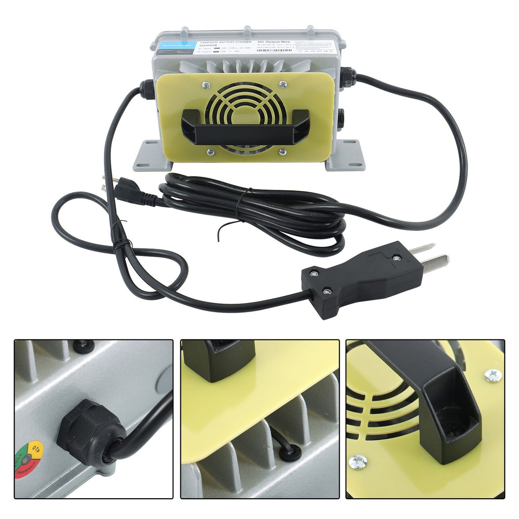 36V 18A Golf Cart Battery Charger Crowfoot Plug for Club Car E-Z-GO Yamaha