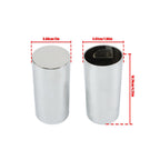 20Pcs 4.25" Chrome Lug Nut Covers Screw-On Tall Cylinder Plastic 33mm