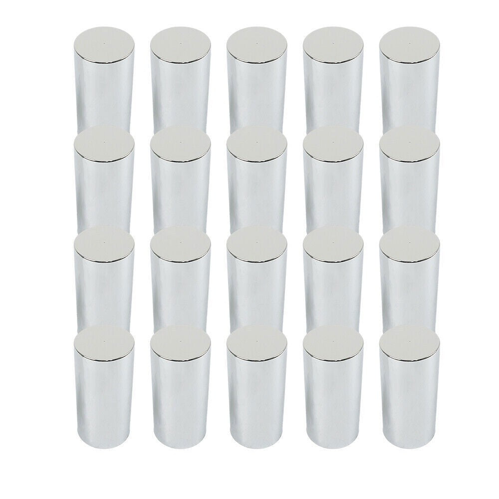 20Pcs 4.25" Chrome Lug Nut Covers Screw-On Tall Cylinder Plastic 33mm