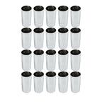 33mm Chrome Lug Nut Covers Tall Cylinder Screw-On Plastic 20 Pcs