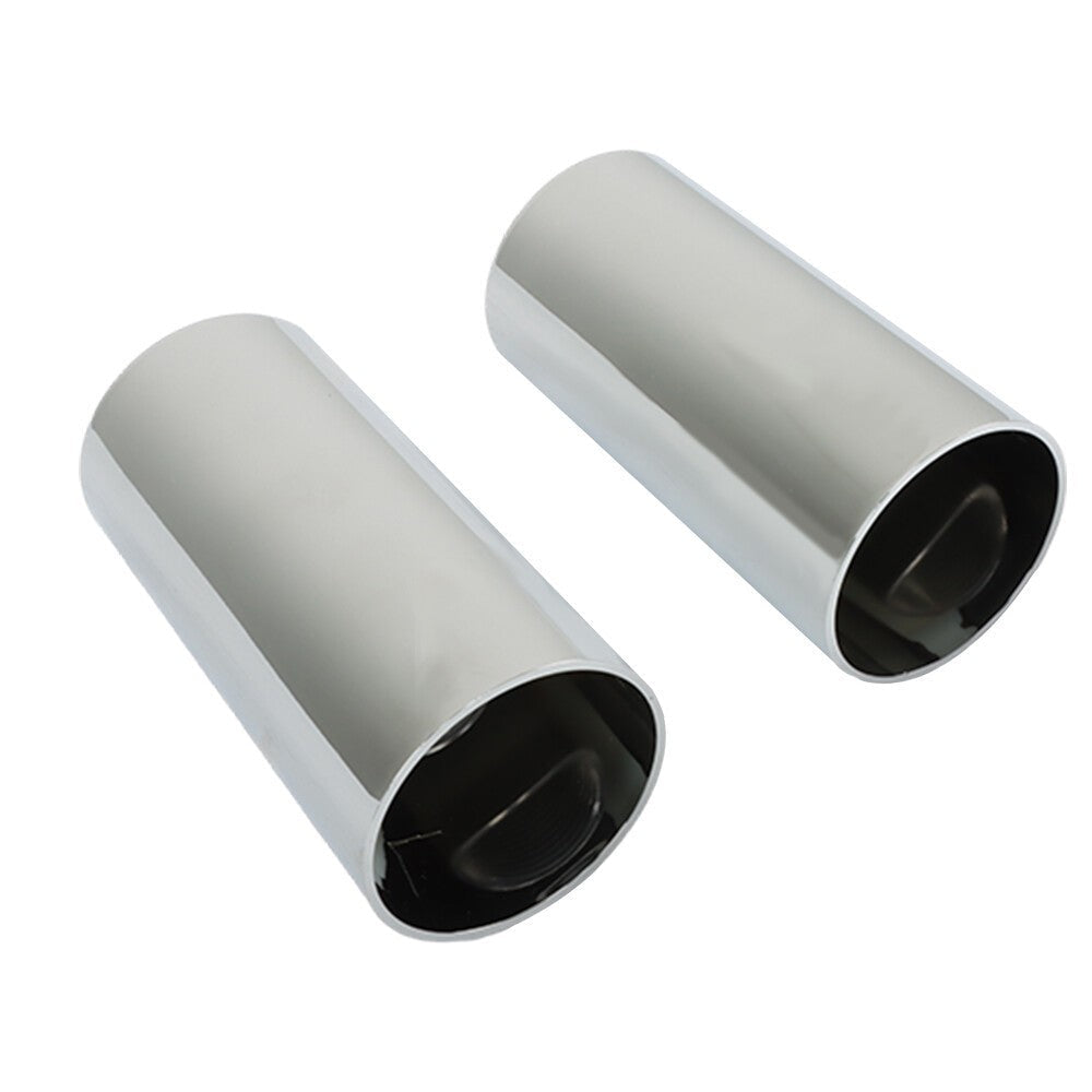 33mm Chrome Lug Nut Covers Tall Cylinder Screw-On Plastic 20 Pcs