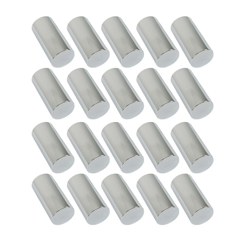 33mm Chrome Lug Nut Covers Pack of 20 Screw-On Tall Cylinder Plastic