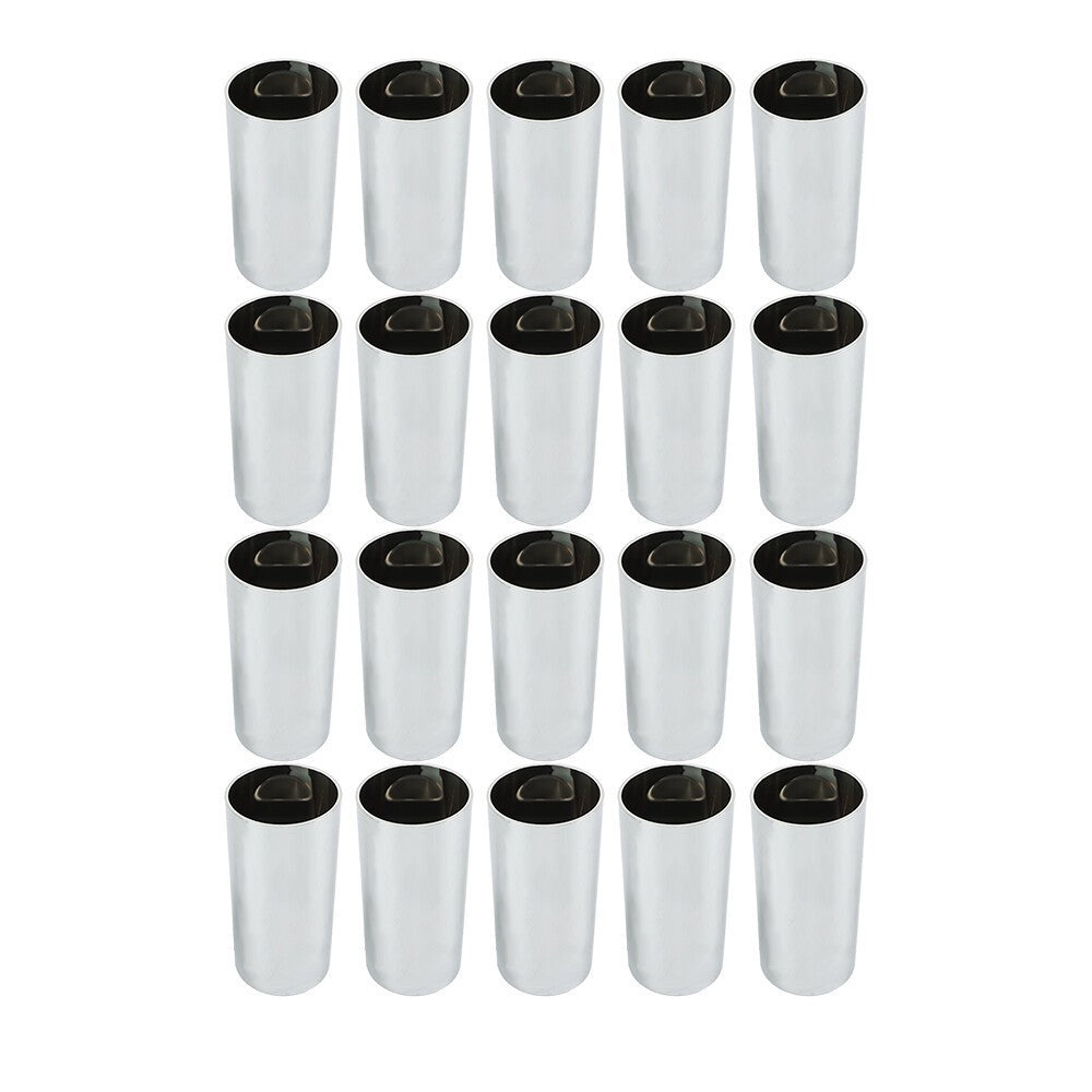 Chrome 33mm Screw-On Lug Nut Covers Tall Cylinder Plastic Wheels Tires
