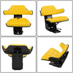 Yellow Tractor Suspension Seat for Ford, New Holland & John Deere 2530-2555
