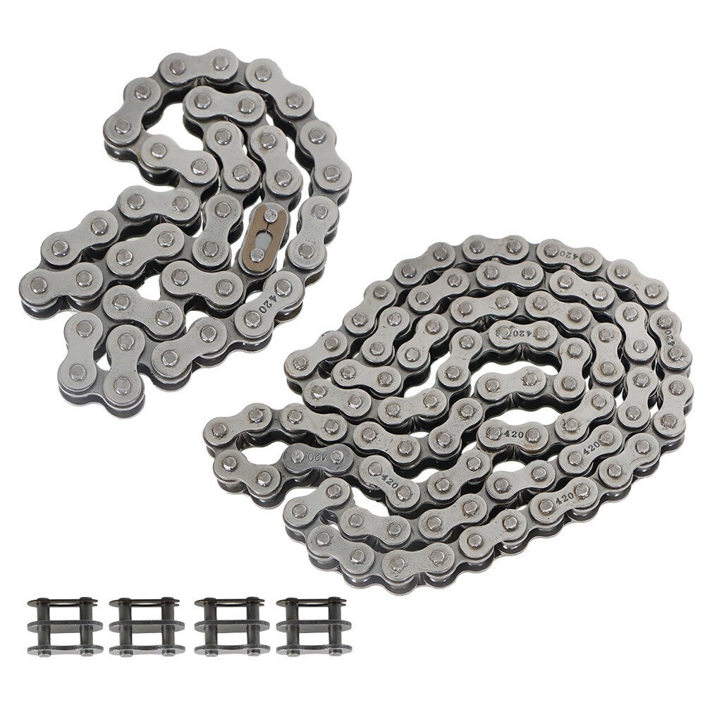 Drive Front & Rear 420 Chain for Coleman CT200U CT200U-EX BT200X 196cc Mini Bike
