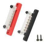 6-Way Red Black Bus Bar Terminal Block 48V 150A Power Distribution Busbar