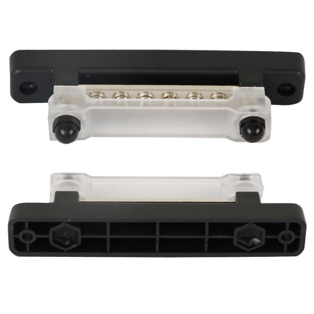 6-Way Red Black Bus Bar Terminal Block 48V 150A Power Distribution Busbar