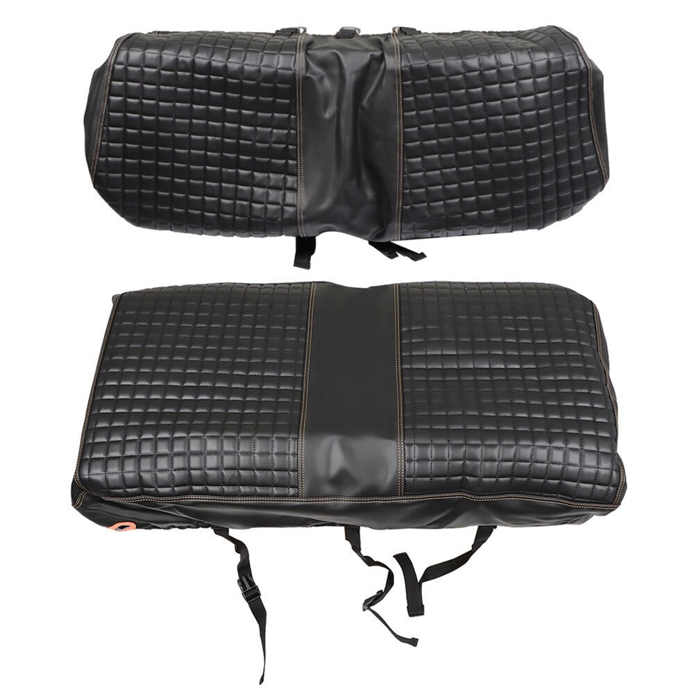 2PC Black Diamond Golf Cart Seat Cover Kit for Club Car Precedent Cushion