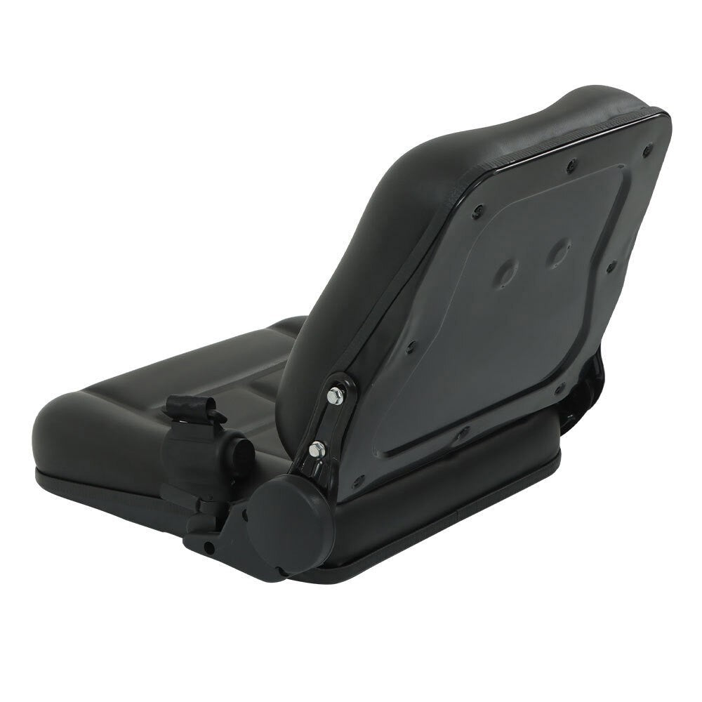 Adjustable Forklift Tractor Seat with Fold Down Back & Seatbelt Switch Universal