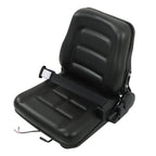 Adjustable Forklift Tractor Seat with Fold Down Back & Seatbelt Switch Universal